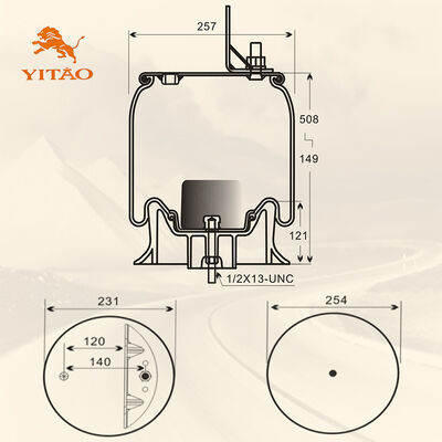 1V 8829 Ελατήριο αέρα φορτηγού, κατάλληλο για Firestone W01-358-8829/Contitech 910-16P449