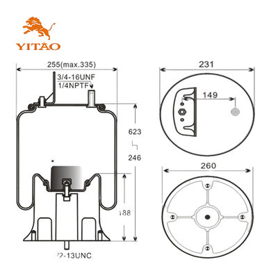 Αερόσακοι φυσούνας Contitech Air Bellows Firestone W01-358-9501 For Holland 90557214