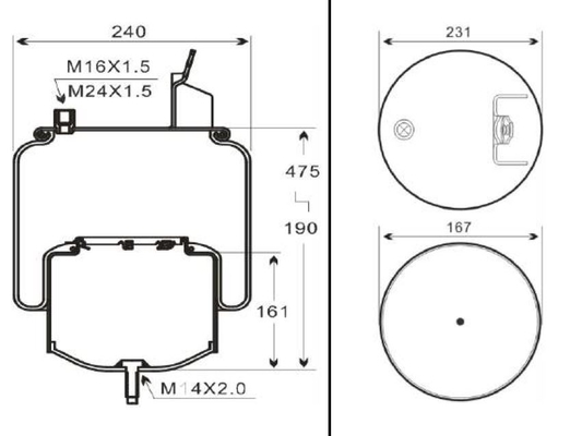Firestone W01-M58-8474 Goodyear 1R10-704 20582215 ανοίξεων αέρα φορτηγών για την άνοιξη αέρα της